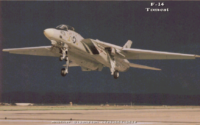 F-14 Tomcat fighter jet landing